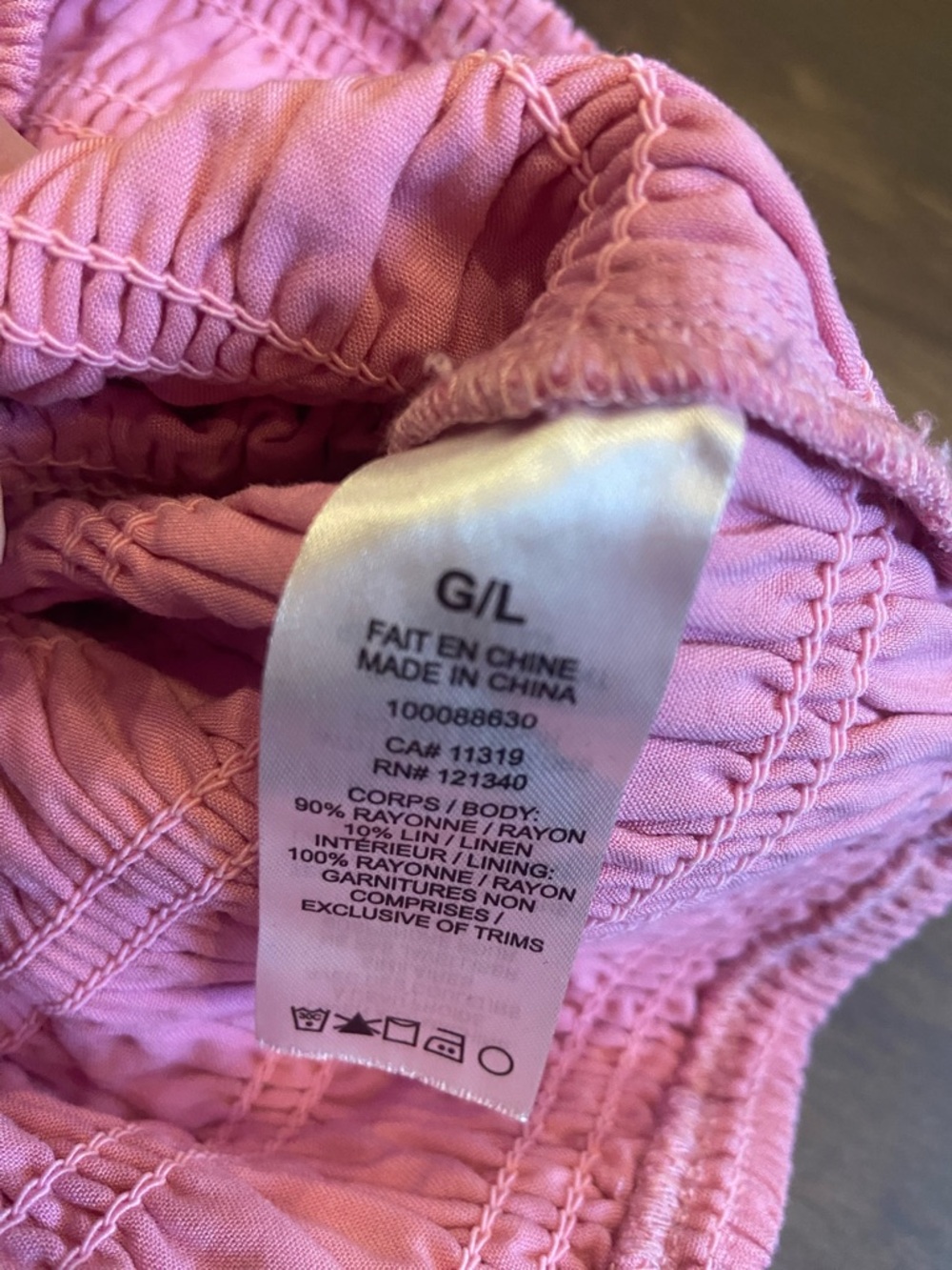 Pink Ruffled Smocked Tube Top - Picture 5 of 7